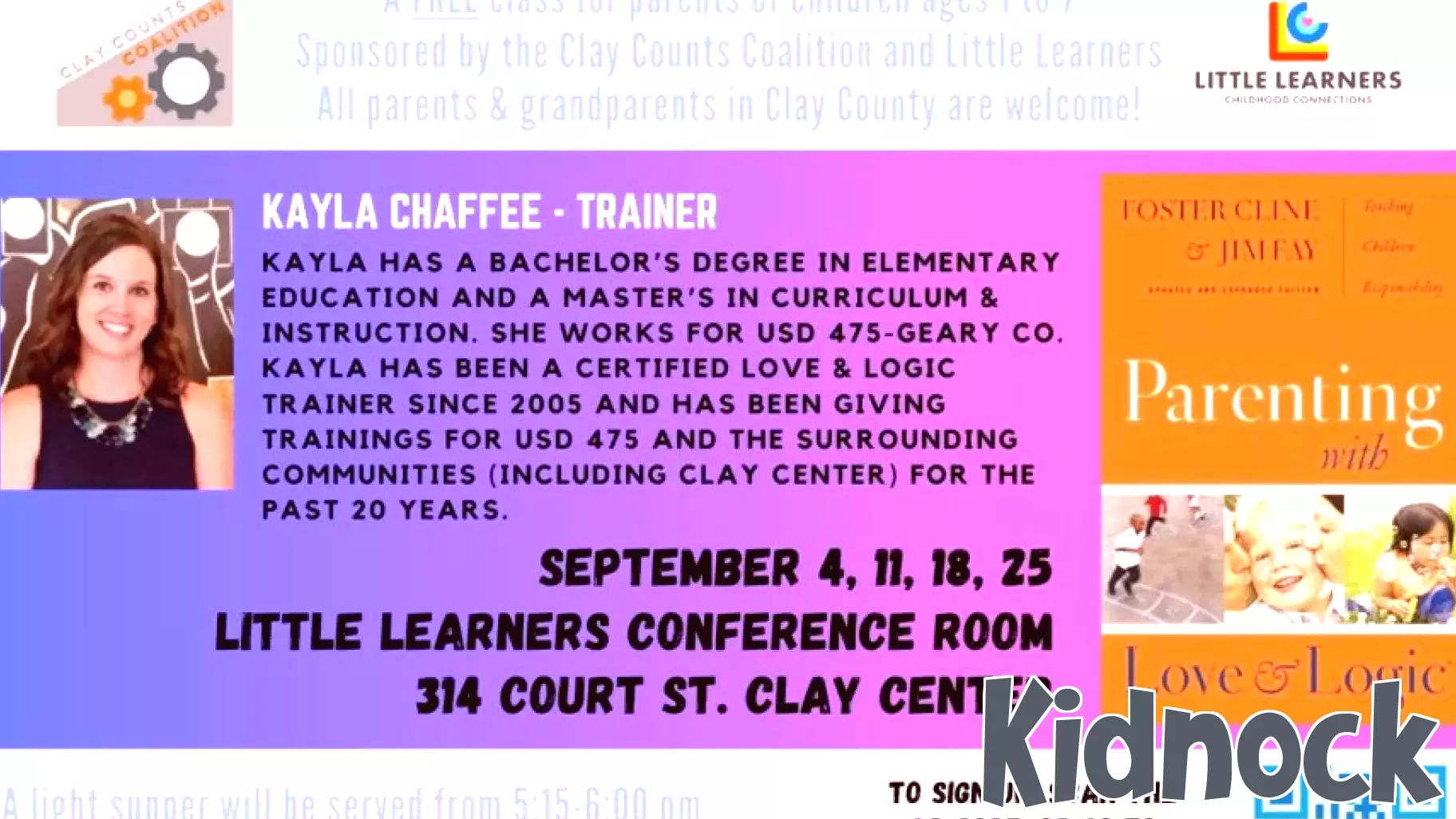 Complimentary Parenting Class Available for Clay County Families