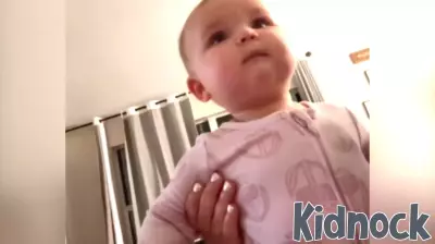 Emotional Reunion: Baby's Heartwarming Reaction to Dad's Return