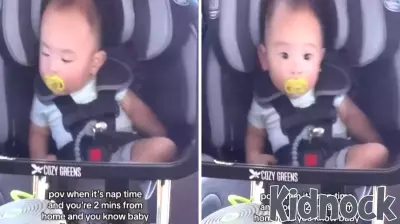 Quick Thinking Mom Saves Nap Time on the Way Home